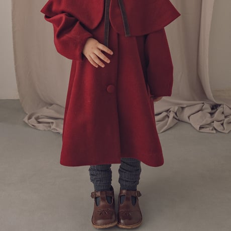 Doll cape coat / Bordeaux