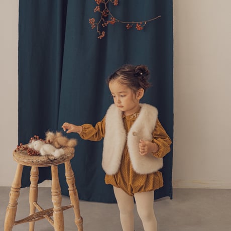 Charlie rompers / Mustard dot