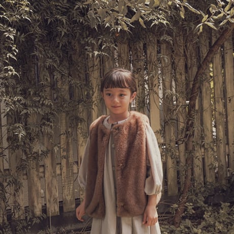 Reversible fur vest / Chocolate