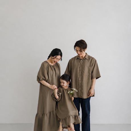 Mens Summer shirt / Sand brown