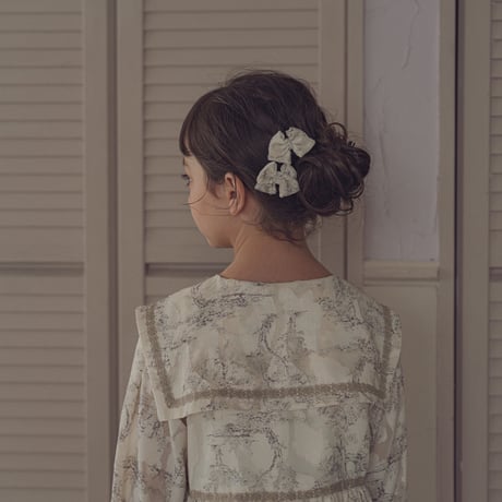 Luddy dress / toile de jouy - ivory
