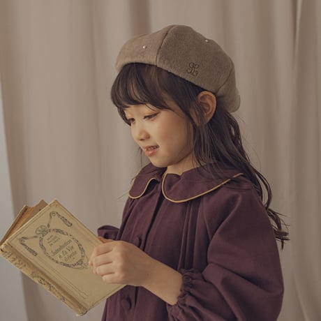 Classic beret - Milk tea with Pearl