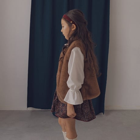 Reversible fur vest / Chocolate