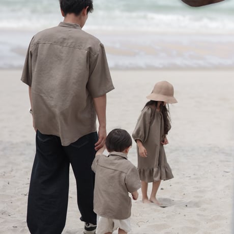 Mens Summer shirt / Sand brown