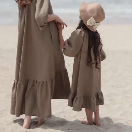 ladies Summer dress / Sand brown