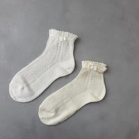 condor / Side openwork ceremony socks with little bow 2709-4