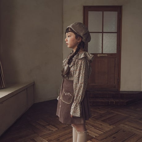 Classical button skirt / Rose fig