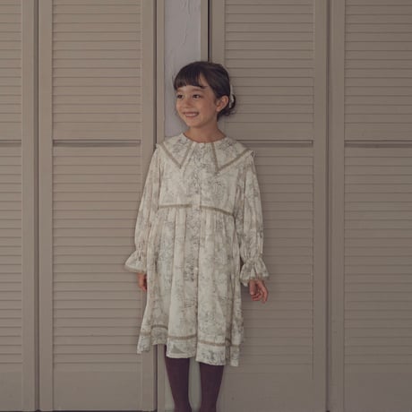 Luddy dress / toile de jouy - ivory