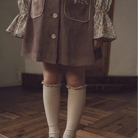 Classical button skirt / Rose fig
