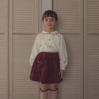 Piping gather skirt / Classical red