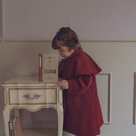 Doll cape coat / Bordeaux