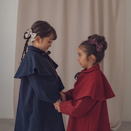 Doll cape coat / Bordeaux