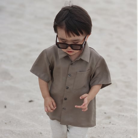 kids Summer shirt / Sand brown