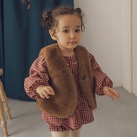 Baby fur vest / Chocolate