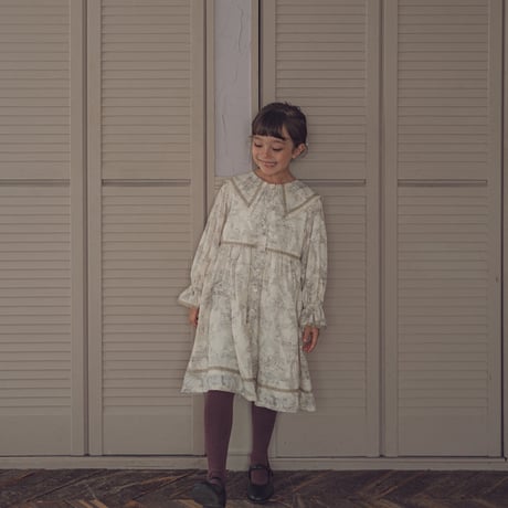Luddy dress / toile de jouy - ivory