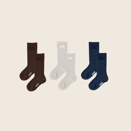 Collegien / Marie Alix - Cable-knit Wool Knee-high socks 5568