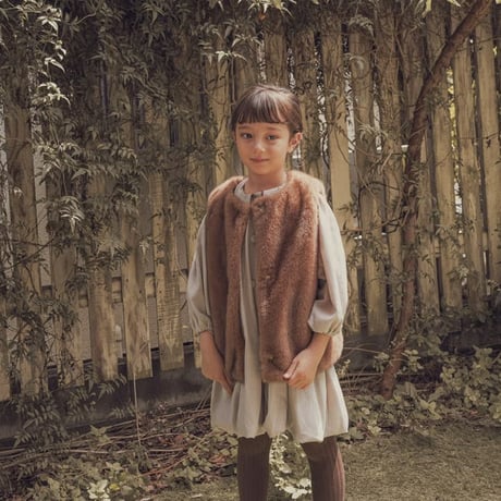Reversible fur vest / Chocolate