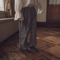 Frill sabrina pants / London grey stripe