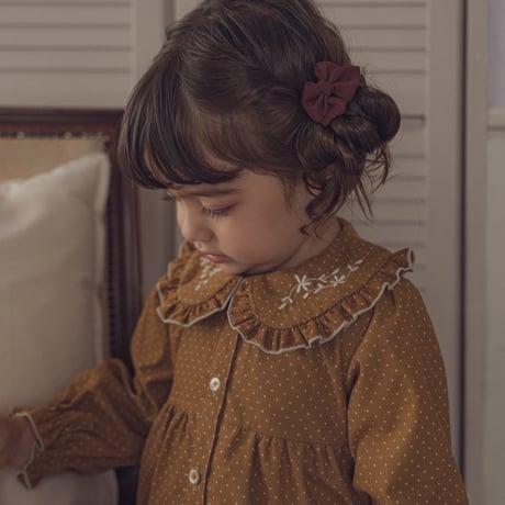 Marie dress / Mustard dot