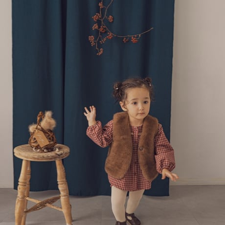 Baby fur vest / Chocolate