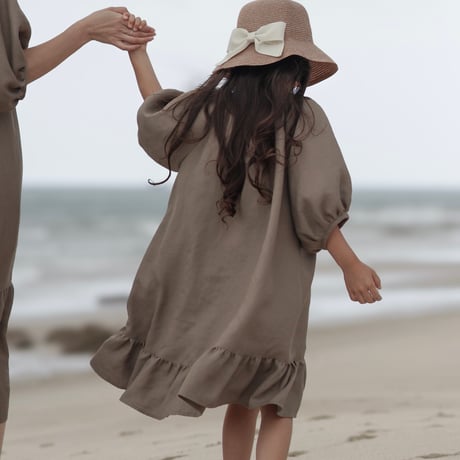 kids Summer dress / Sand brown