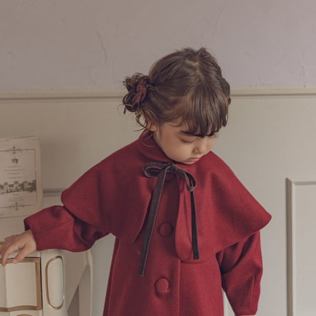 Doll cape coat / Bordeaux