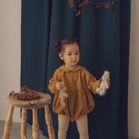 Charlie rompers / Mustard dot