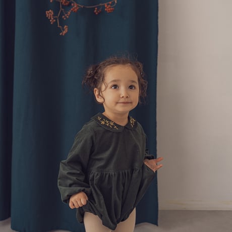 Charlie rompers / Forest green