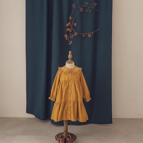 Marie dress / Mustard dot
