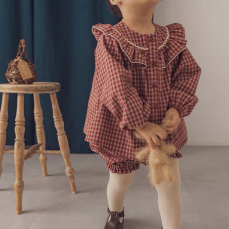 Peter blouse / Berry check