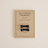 Ribbon pin 2 pc set / Navy & Black