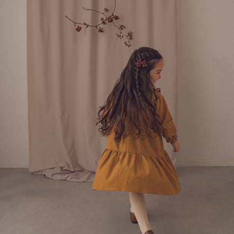 Marie dress / Mustard dot