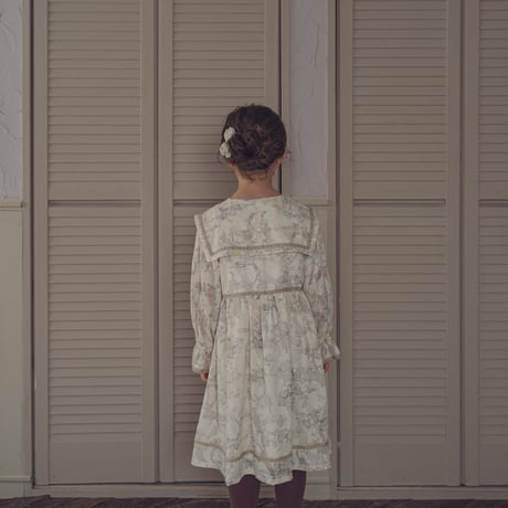 Luddy dress / toile de jouy - ivory
