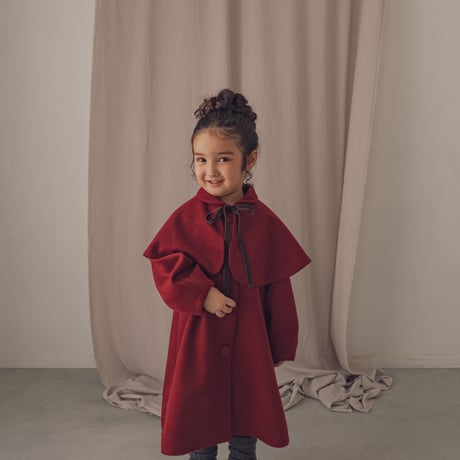 Doll cape coat / Bordeaux
