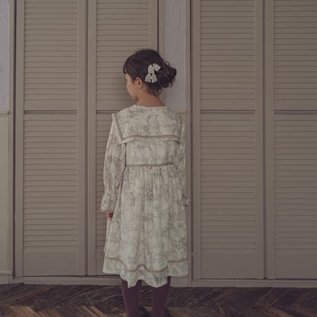 Luddy dress / toile de jouy - ivory