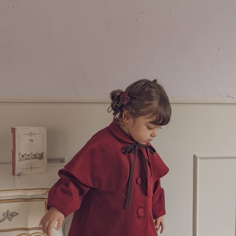 Doll cape coat / Bordeaux
