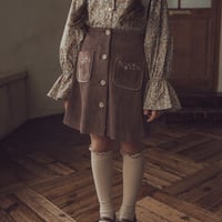 Classical button skirt / Rose fig