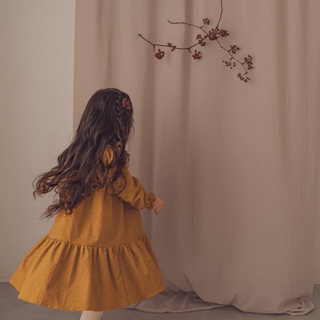 Marie dress / Mustard dot