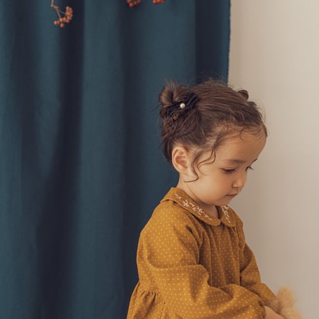 Charlie rompers / Mustard dot
