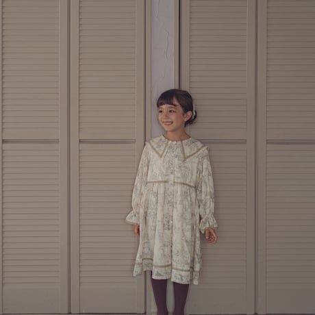 Luddy dress / toile de jouy - ivory