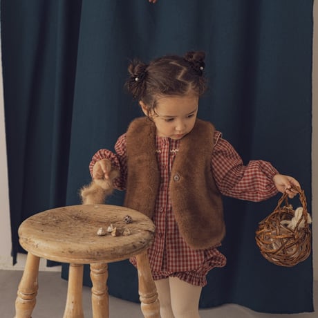 Baby fur vest / Chocolate
