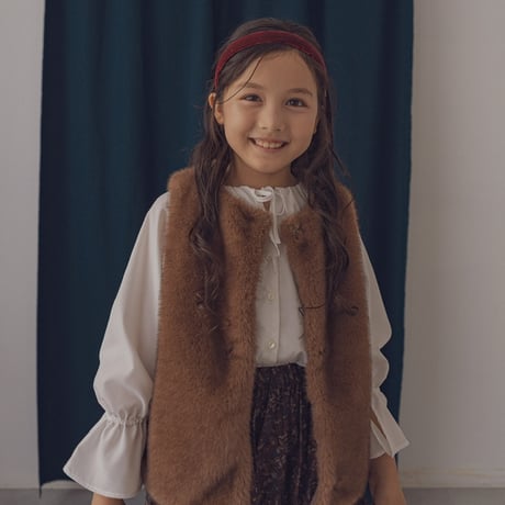 Reversible fur vest / Chocolate