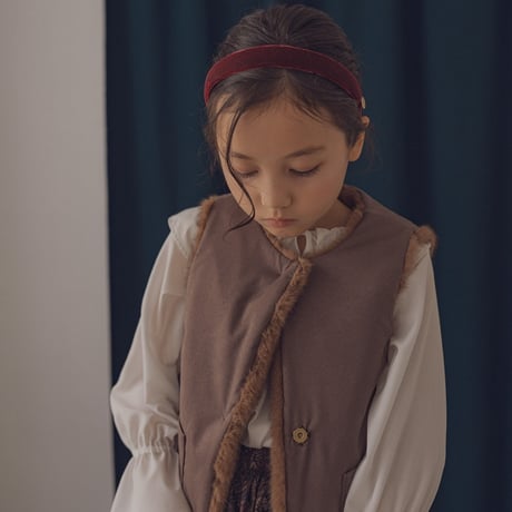 Reversible fur vest / Chocolate