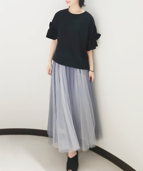 Wink Hippie Ribbon-Frill Sleeve Tops