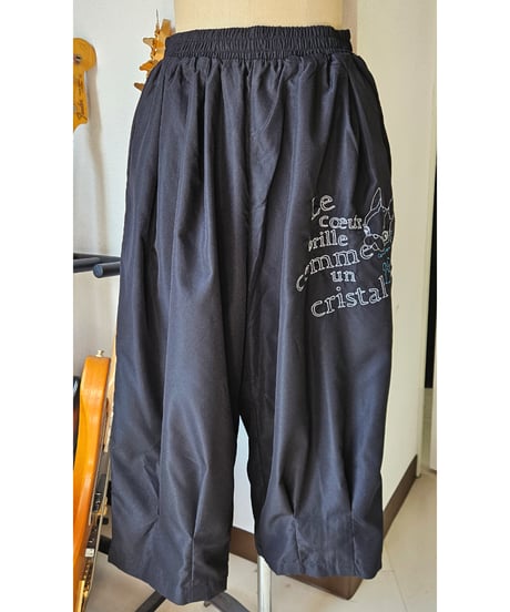 Hippie＆肉球 Embroidered Balloon Pants