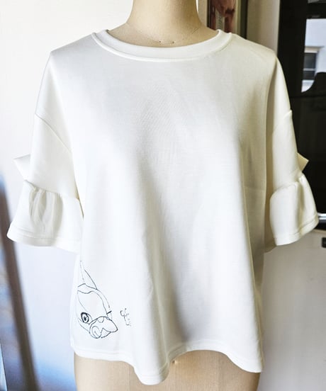 Wink Hippie Ribbon-Frill Sleeve Tops