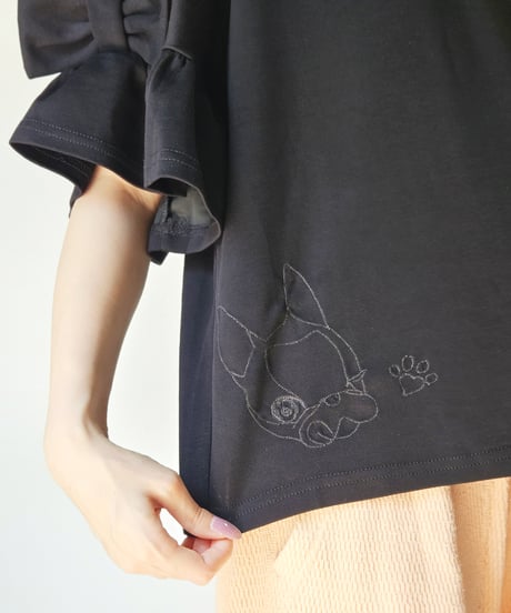 Wink Hippie Ribbon-Frill Sleeve Tops