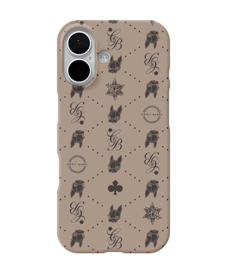 iPhoneハードケース/CRYSTALBALL monogram/ベージュ