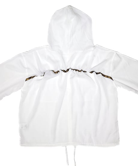 【限定再入荷】シアーストライプフーディーブラウス