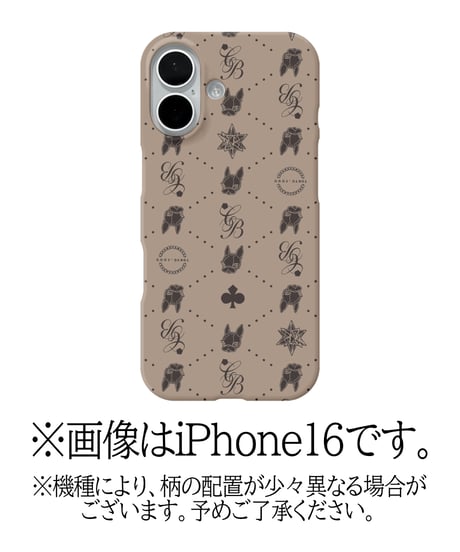 iPhoneハードケース/CRYSTALBALL monogram/ベージュ